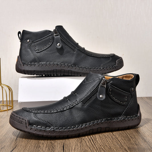 ⏰ Limited-Time 49% OFF – Comfortable Flat-Soled Handmade Leather Casual Shoes