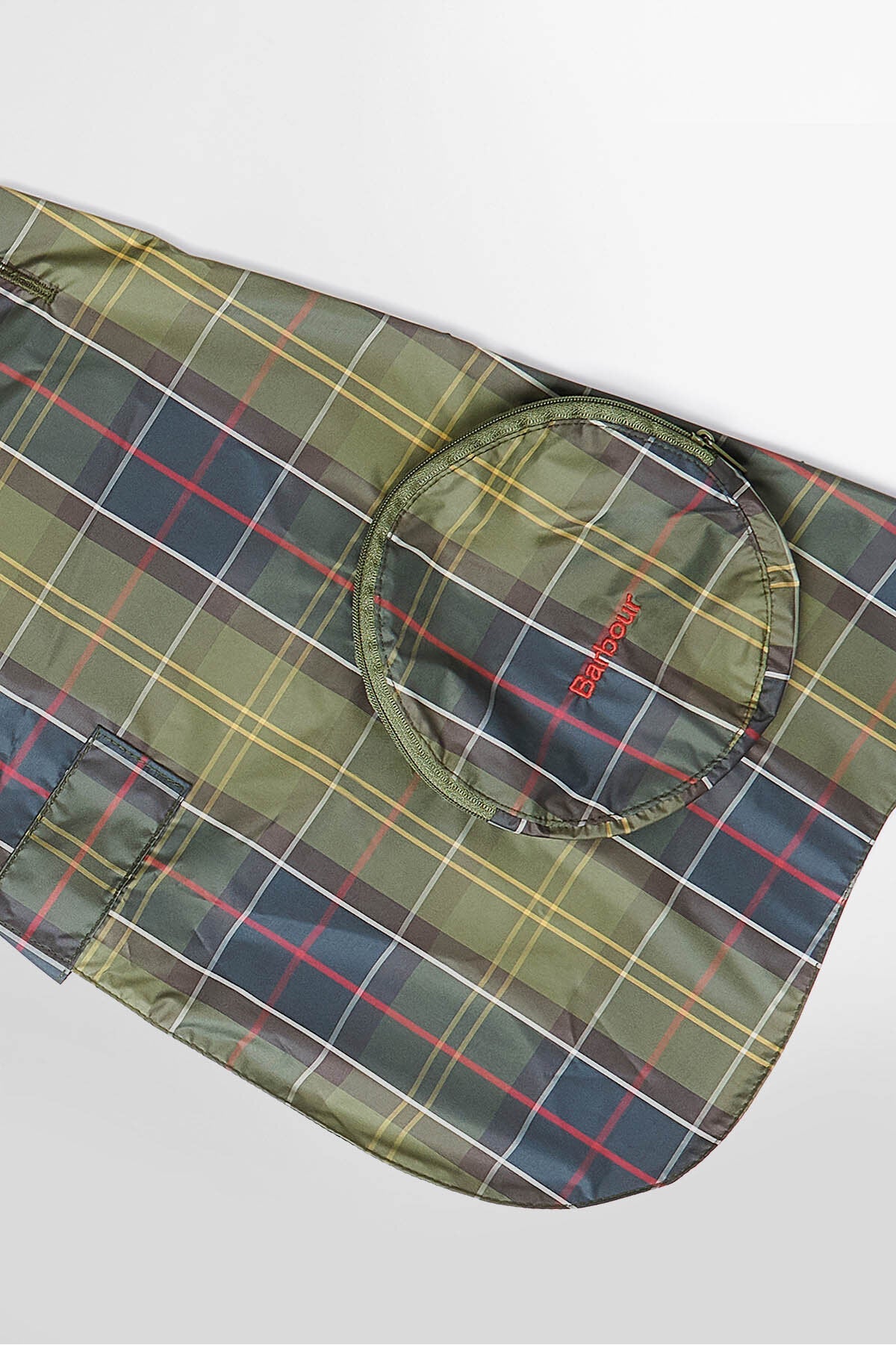 Verstaubarer Tartan-Hundemantel
