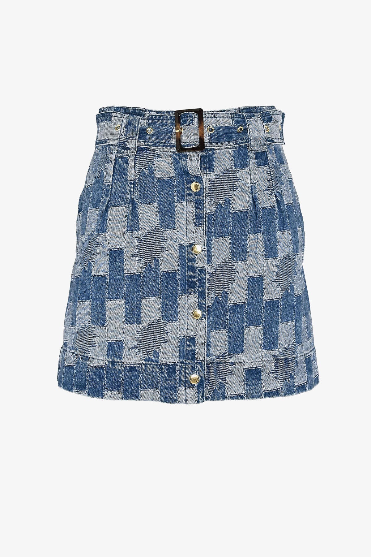 Bowhill Patchwork-Jeans-Minirock