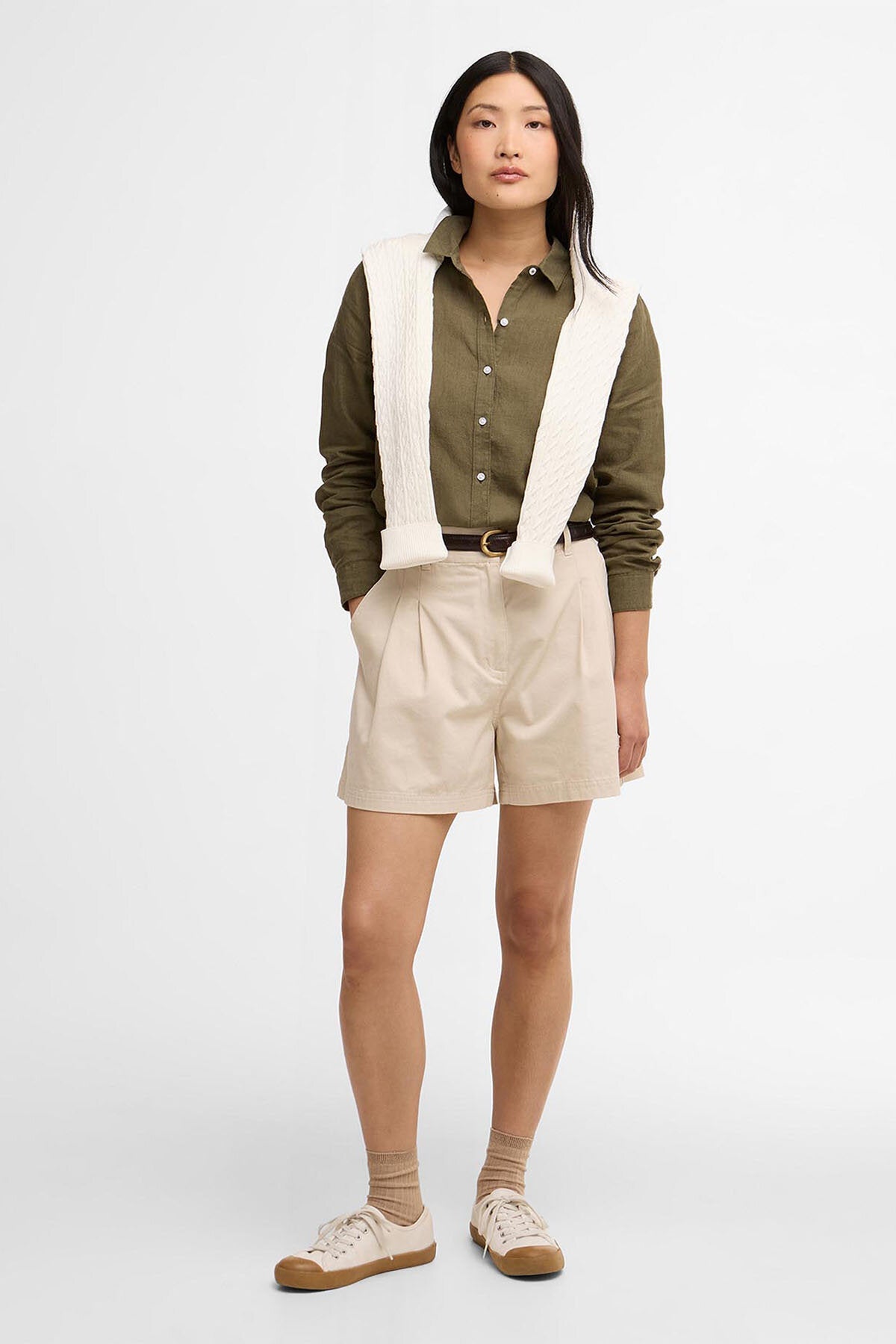 Shorts mit Bundfalten