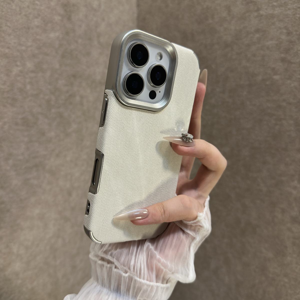 Leder-Handyhülle mit Schneelandschaftsmuster für iPhone-Hüllen