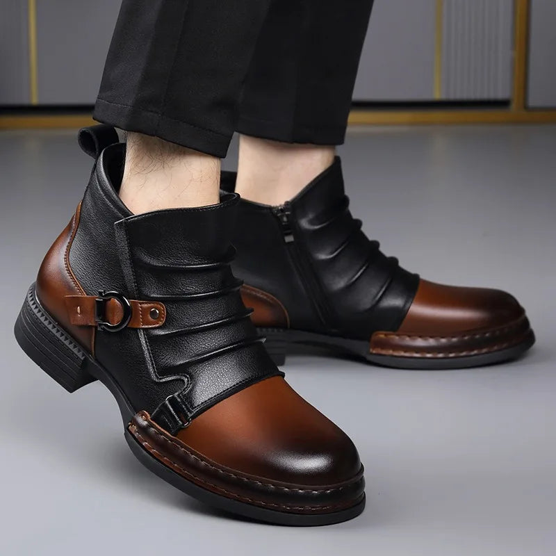 Men's Genuine Leather Ankle Boots