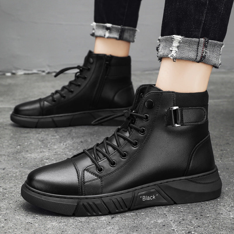 Freizeitstiefel für Herren aus echtem Leder, vielseitig, im Martin-Stil