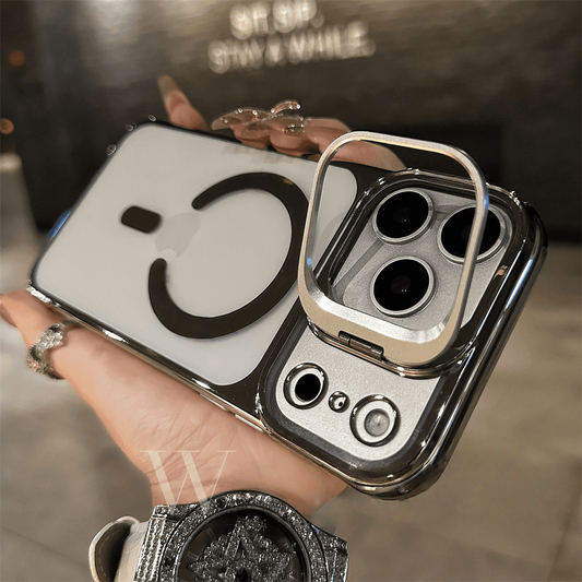 iPhone 17 Magnetische, randlose Hülle mit integriertem Objektivhalter