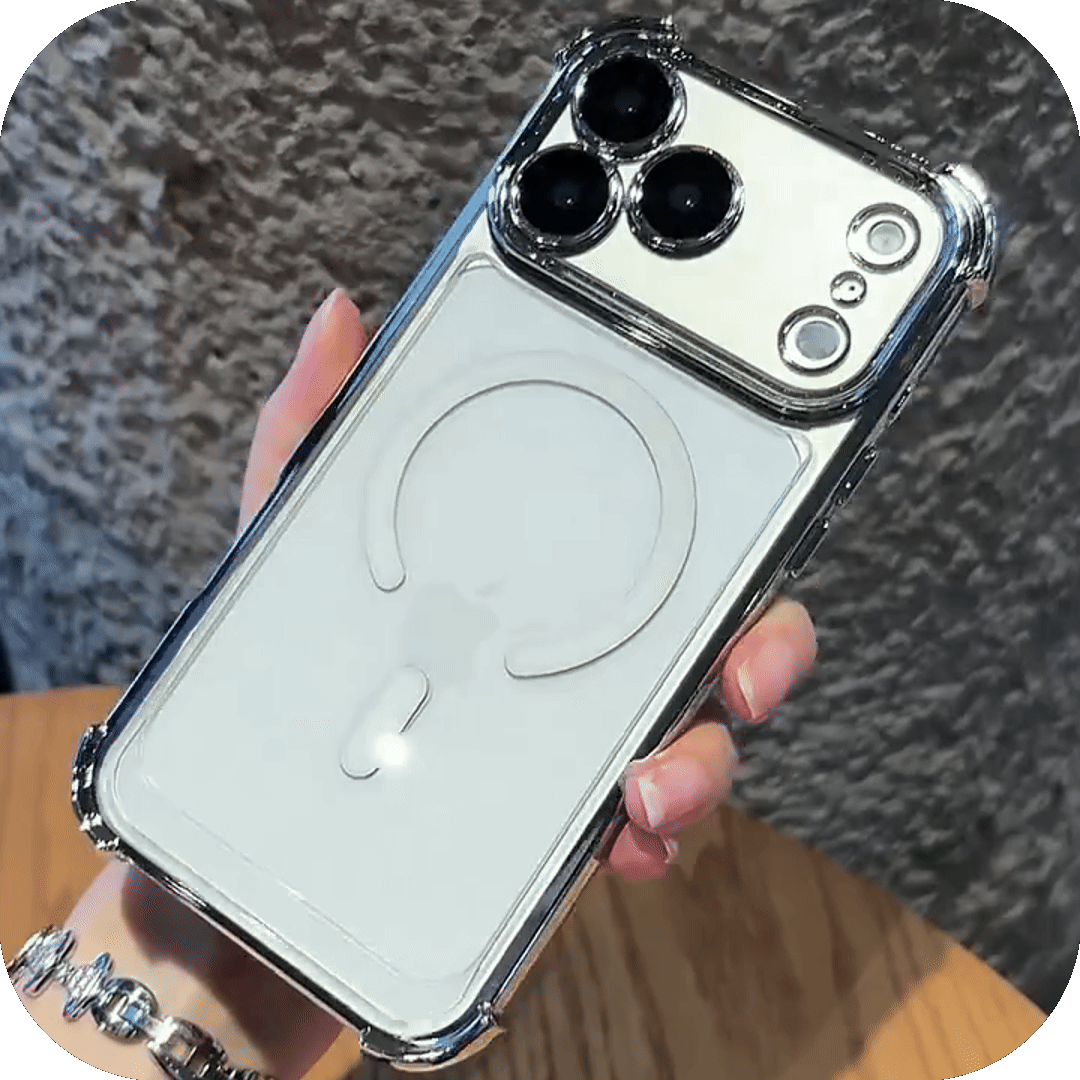 iPhone 17 Eck-Airbags Magnetische Stoßfeste Eis-Klare Hülle