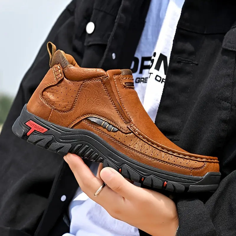 Men's Handcrafted Leather Waterproof Non-Slip Orthopaedic Ankle Boots
