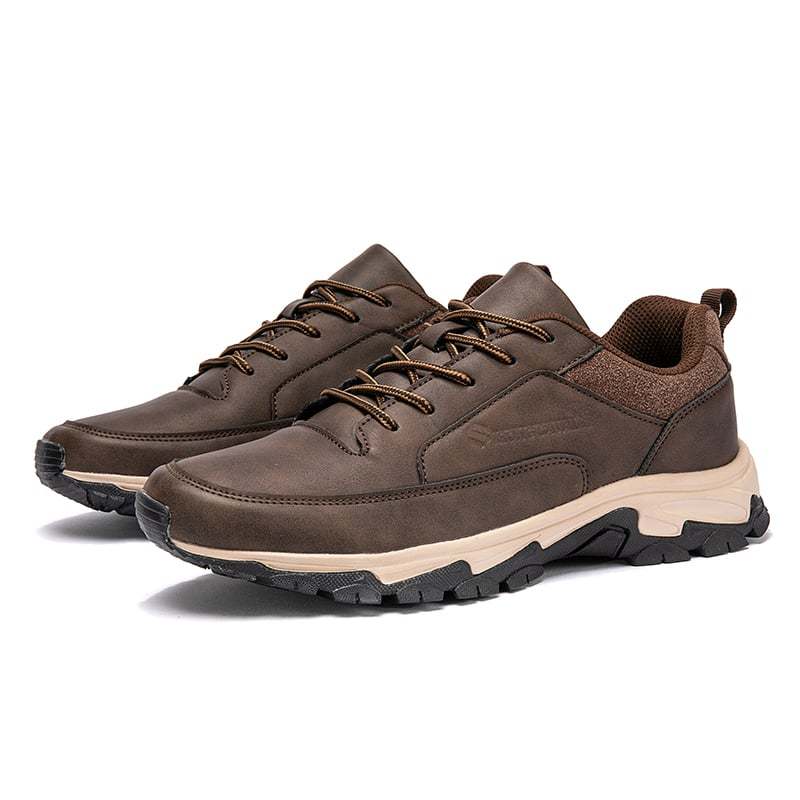 Bequeme Herren-Sneaker aus echtem Leder mit Fußgewölbeunterstützung und Stoßdämpfung