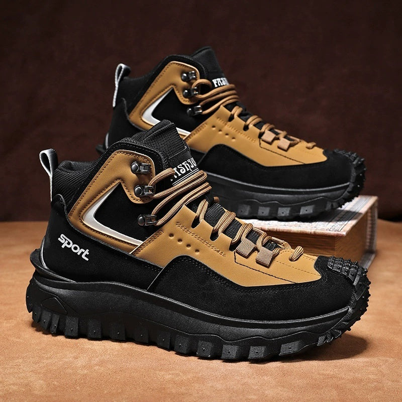 Men's Outdoor Hiking Boots - Waterproof, Non-Slip, Puncture-Proof And Smash-Proof; Correct Arch Support And Wide Toe - Suitable For Daily Wear And Outdoor Adventures