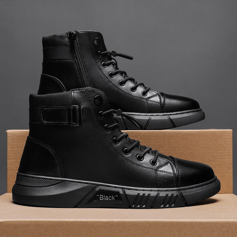 Freizeitstiefel für Herren aus echtem Leder, vielseitig, im Martin-Stil