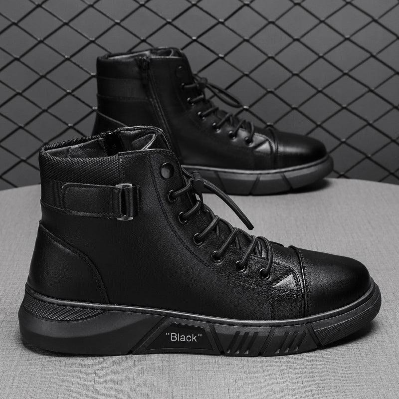 Freizeitstiefel für Herren aus echtem Leder, vielseitig, im Martin-Stil