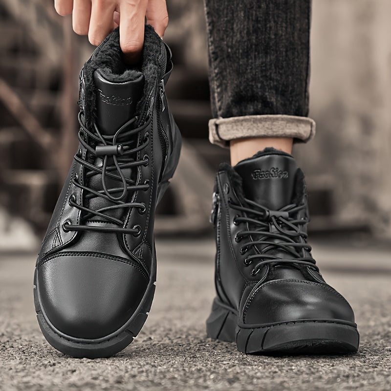 Freizeitstiefel für Herren aus echtem Leder, vielseitig, im Martin-Stil