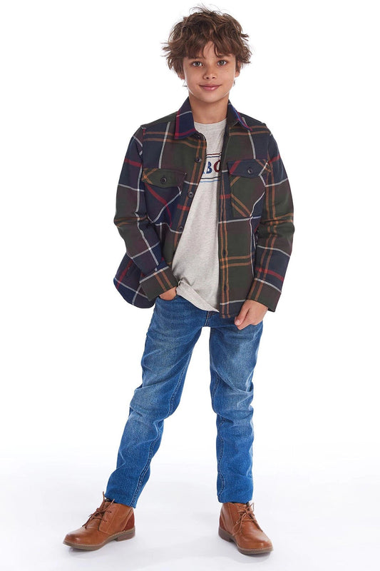 Jungen-Tartan-Overshirt