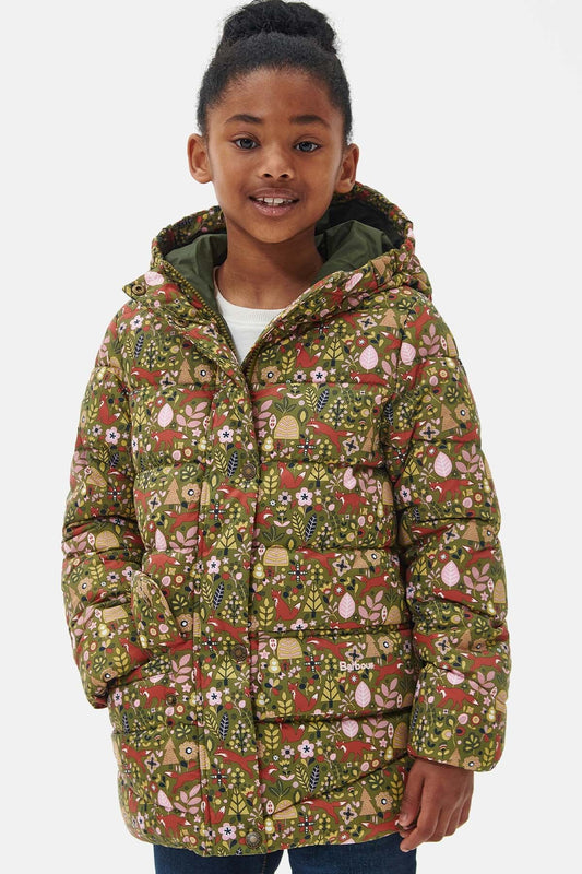 Mädchen Steppjacke mit Bracken-Print