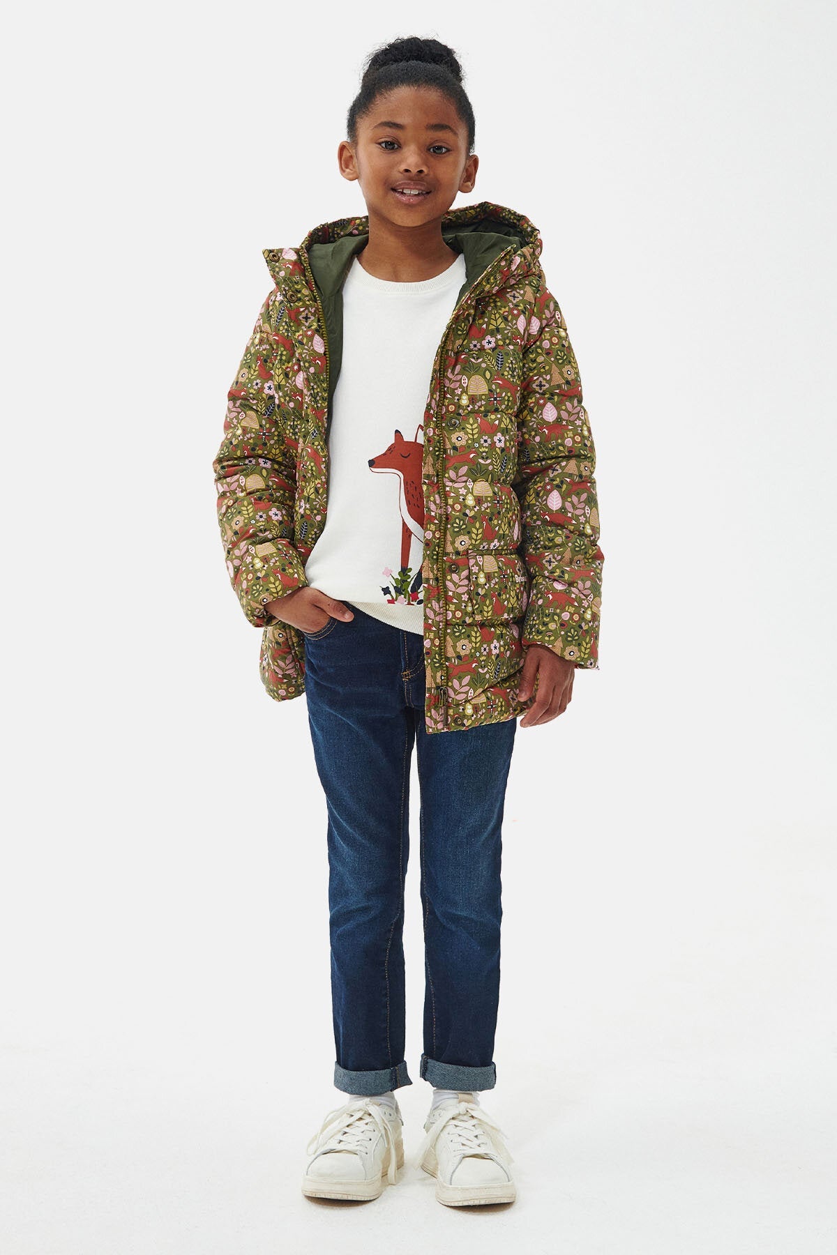 Girls Bracken Printed Quilted Jacket