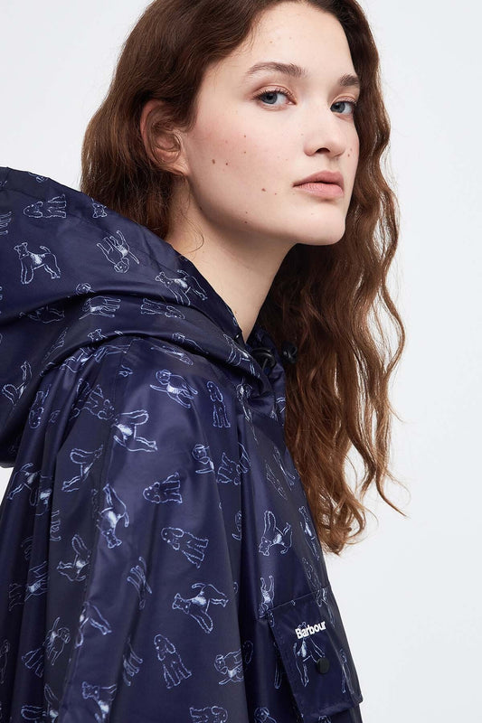 Duschfester Poncho mit Hunde-Print