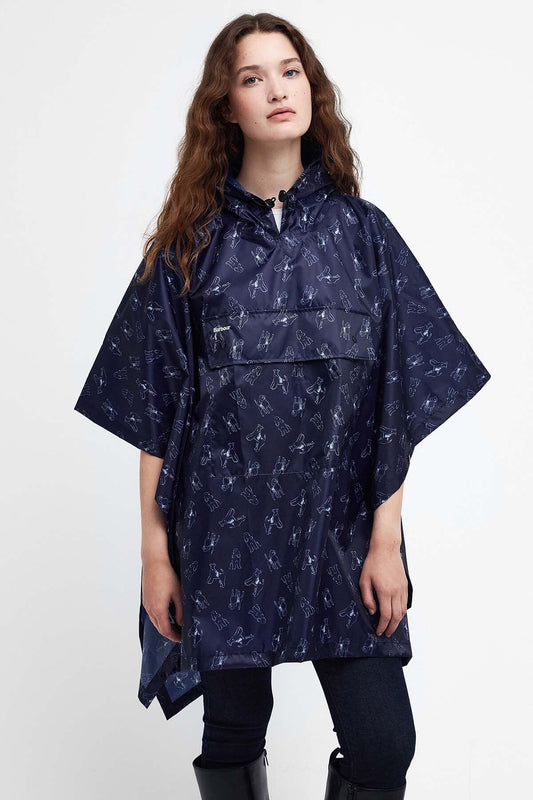 Duschfester Poncho mit Hunde-Print