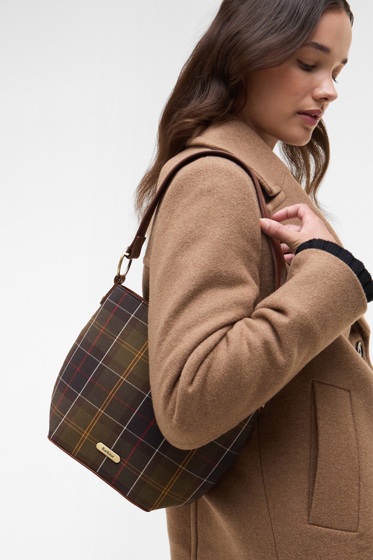 Cedar Tartan Bucket Bag