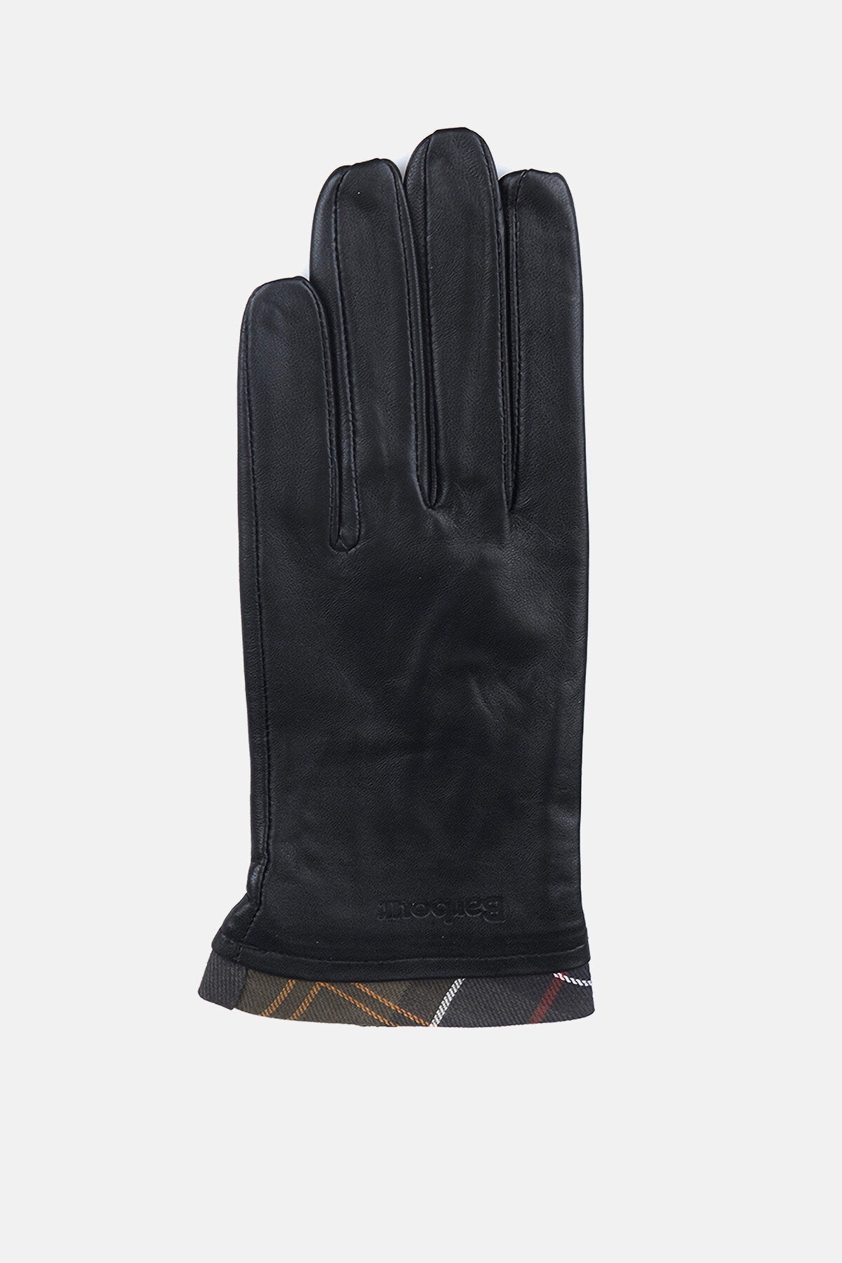 Lederhandschuhe mit Tartanbesatz