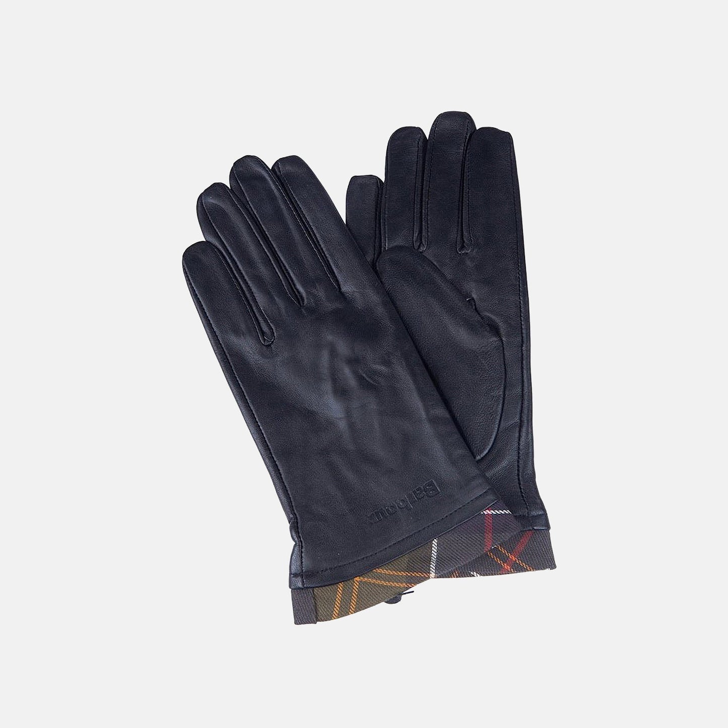Lederhandschuhe mit Tartanbesatz