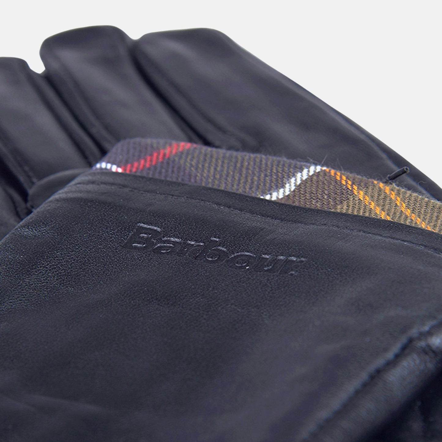 Lederhandschuhe mit Tartanbesatz