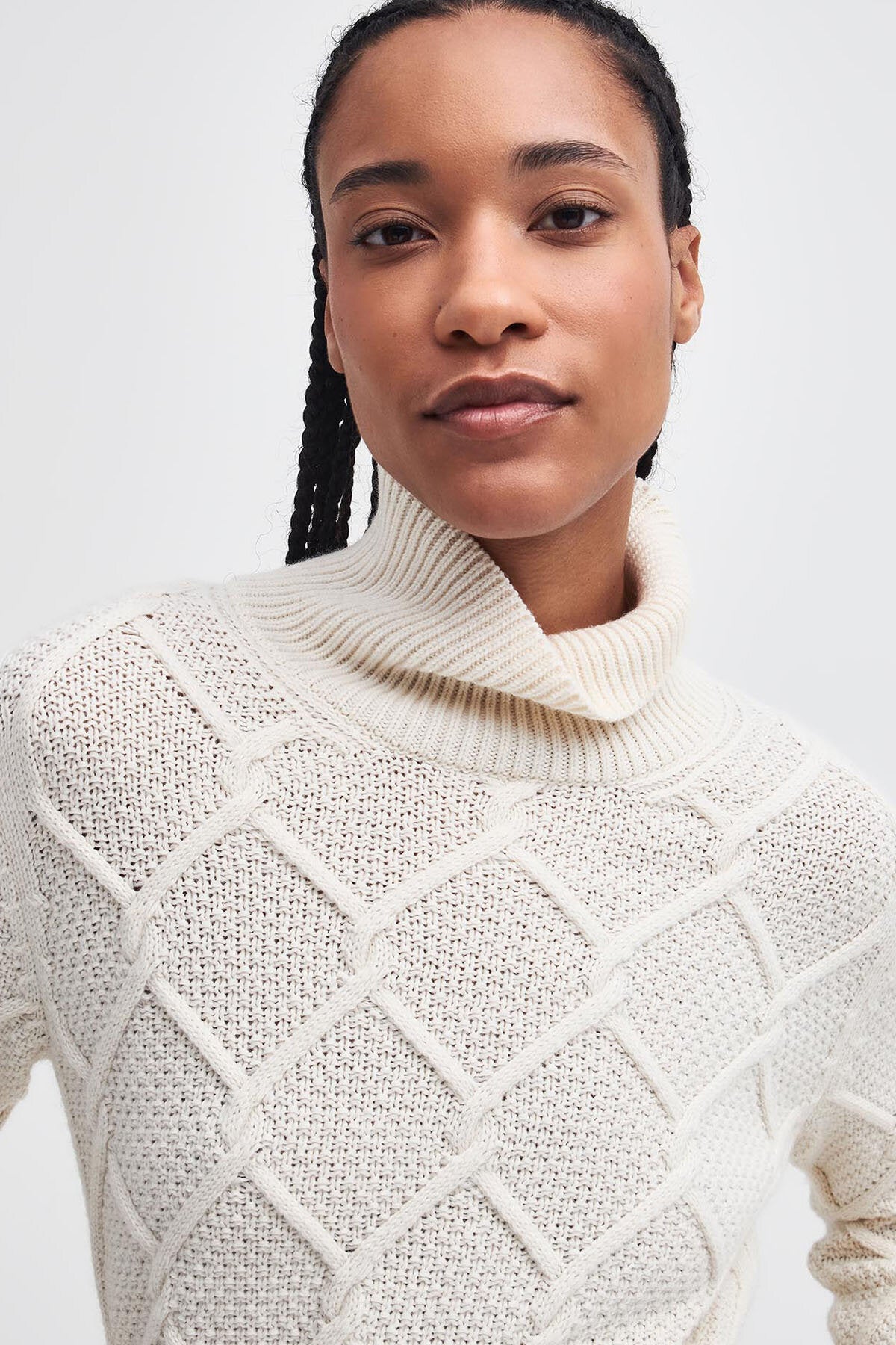 Burne Roll Neck Knit Sweatshirt