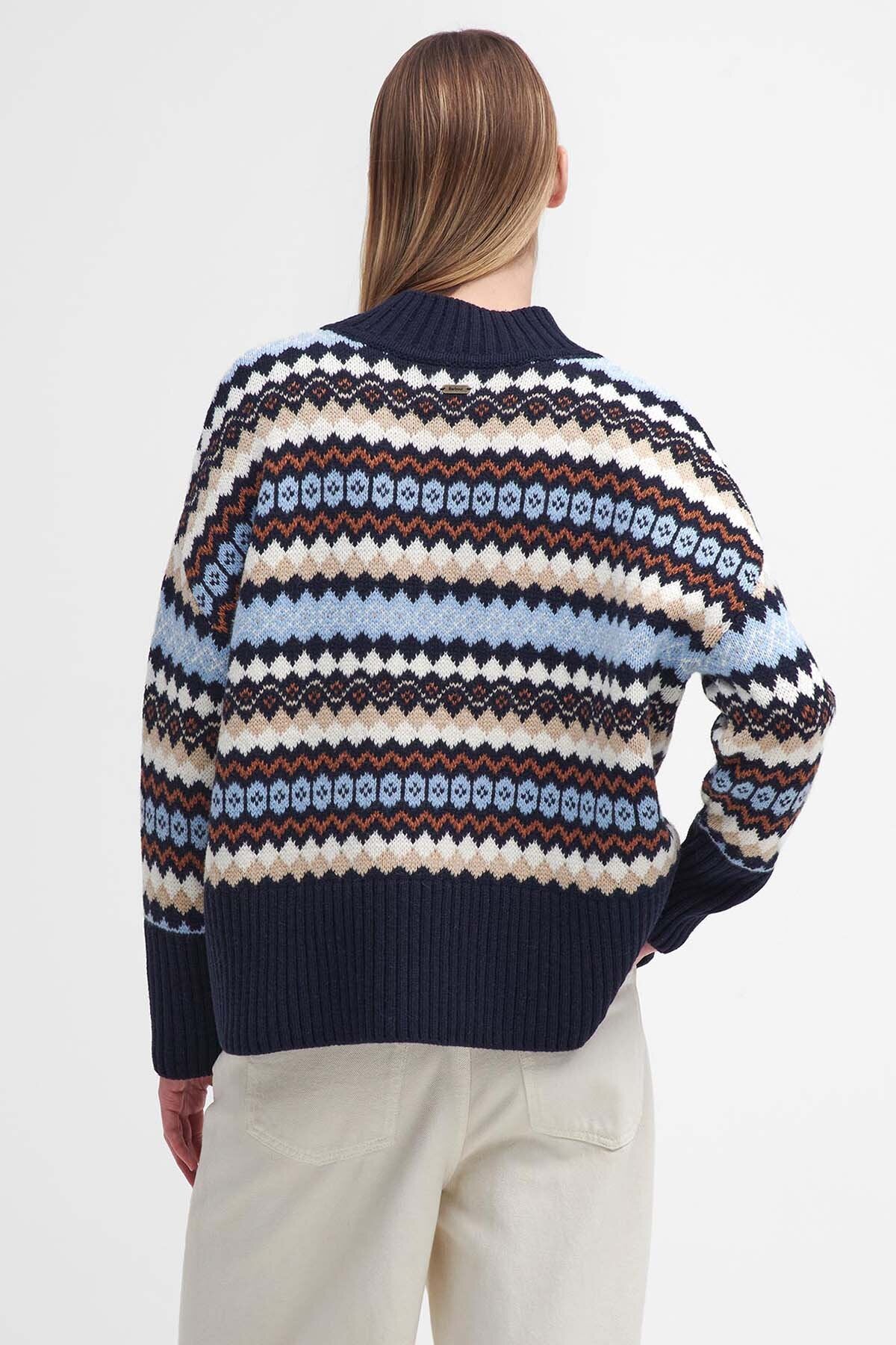 Larisa Fair Isle Pullover mit hohem Kragen