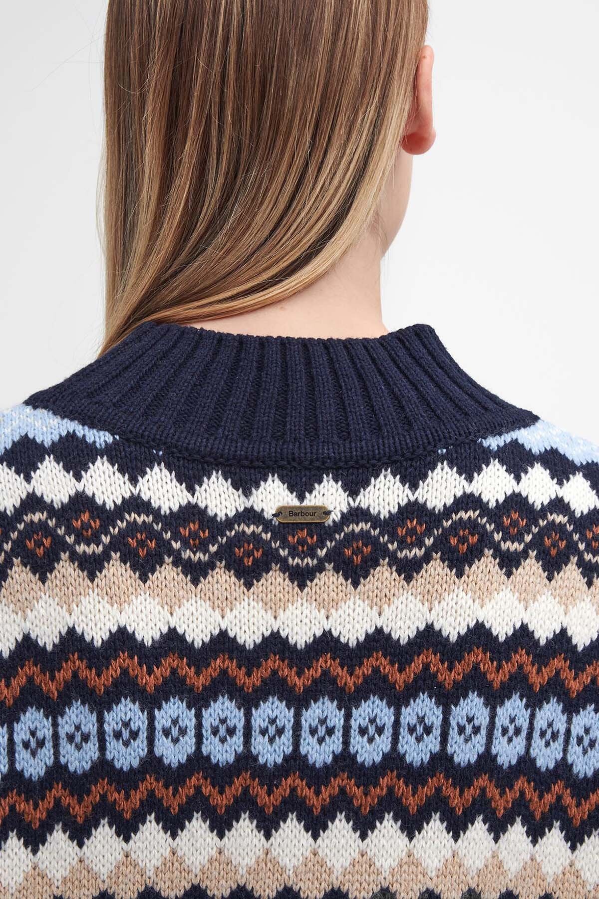Larisa Fair Isle Pullover mit hohem Kragen
