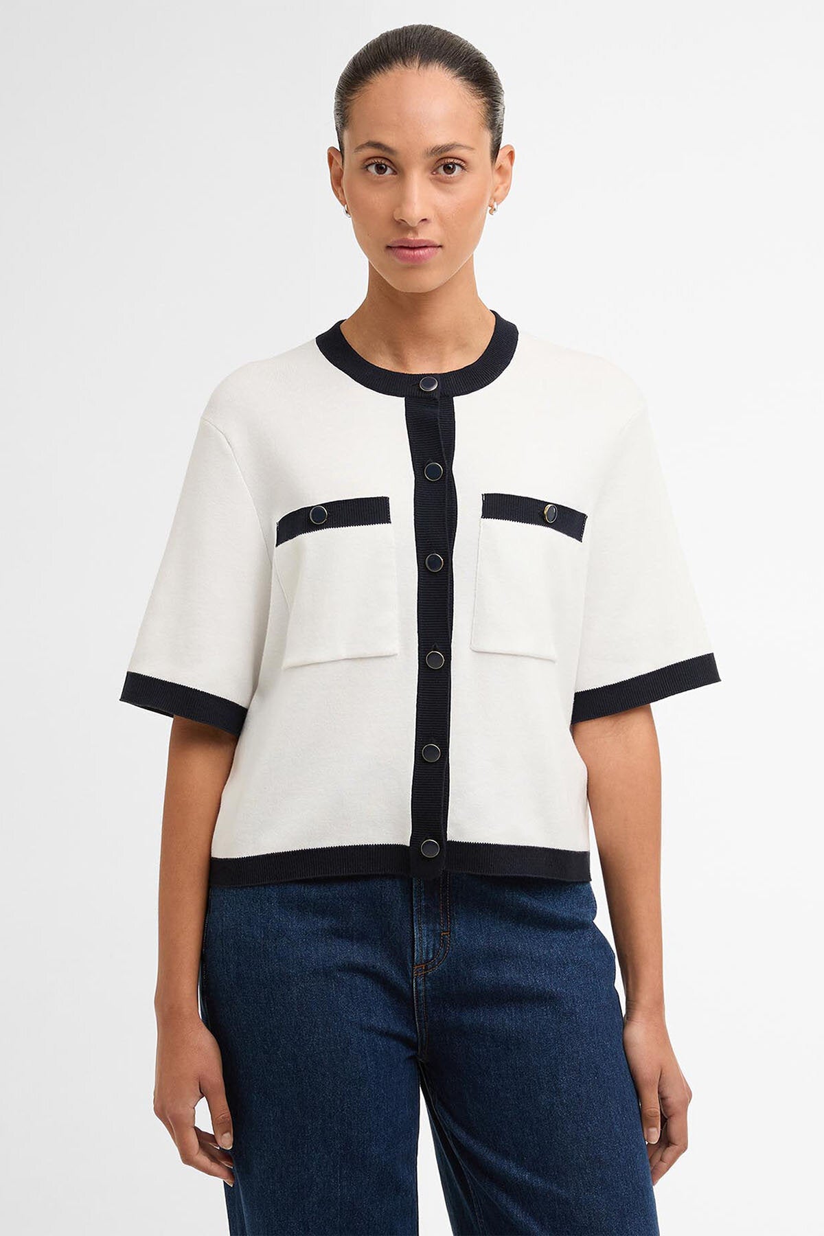 Sloane Kurzarm-Strickjacke