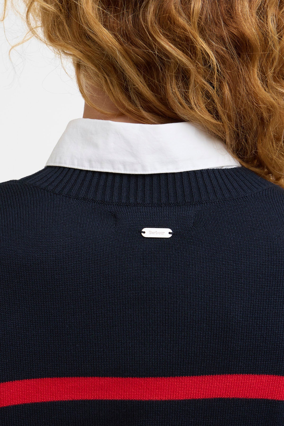 Fern Gestreifter Rundhals-Pullover