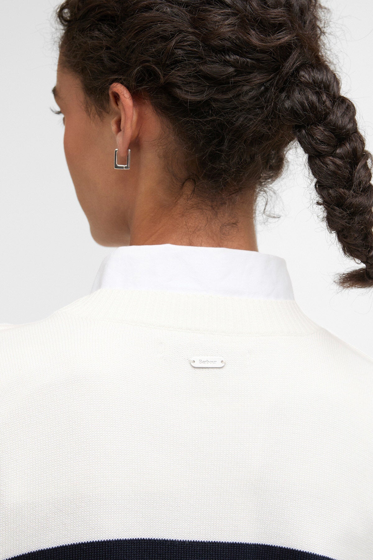 Fern Gestreifter Rundhals-Pullover