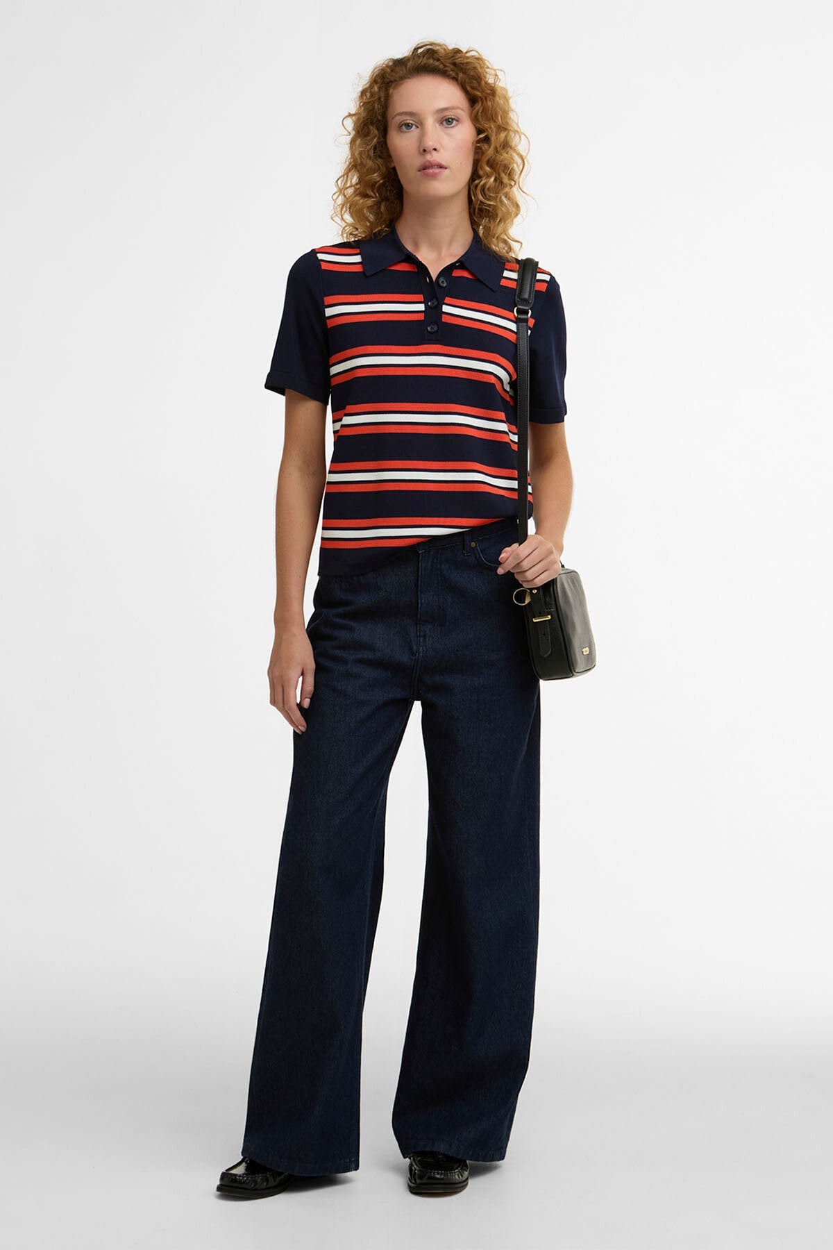 Launton Striped Knitted Polo Shirt