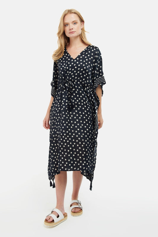 Strandkaftan mit Tupfenmuster