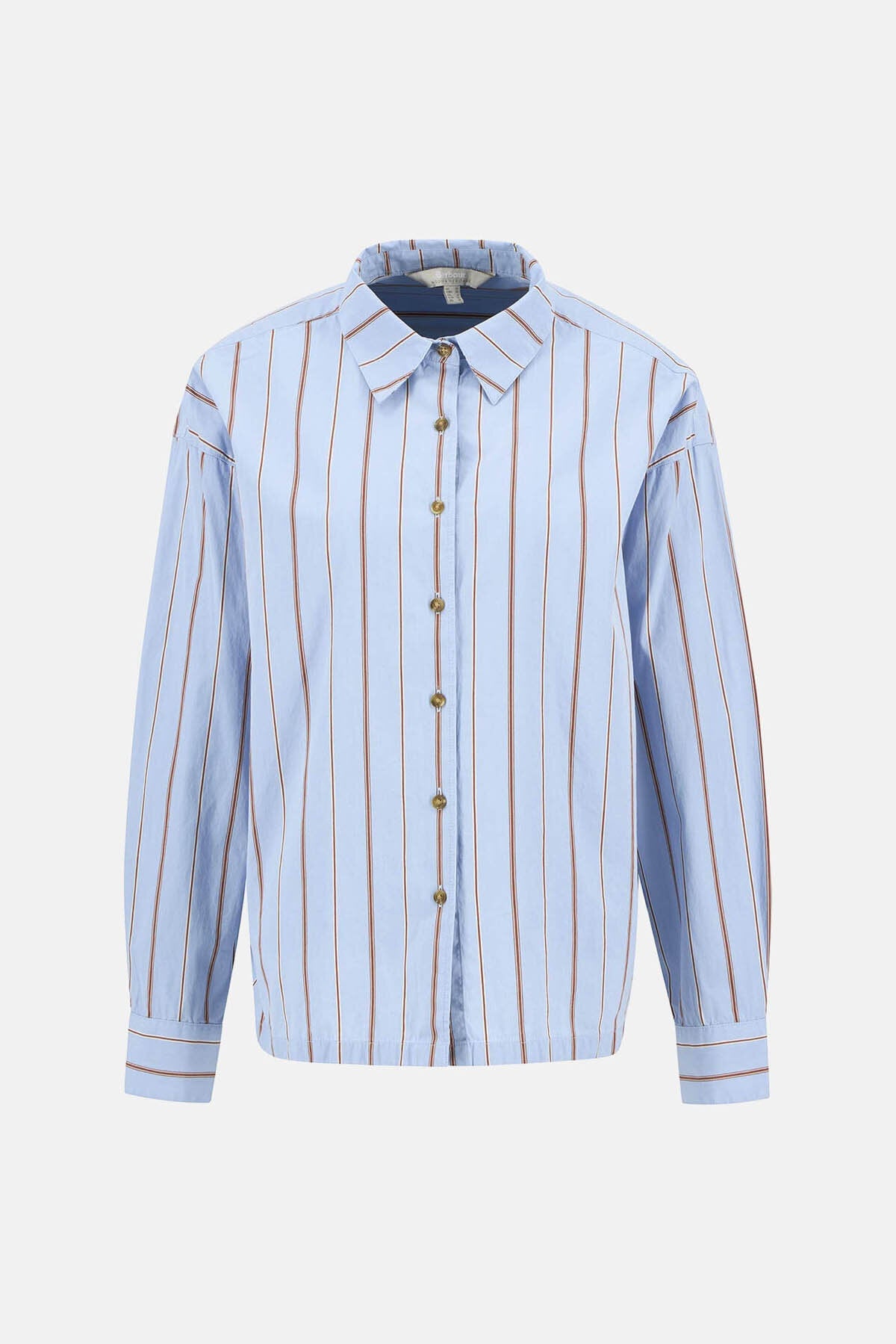 Safranfarbenes gestreiftes Relaxed-Shirt