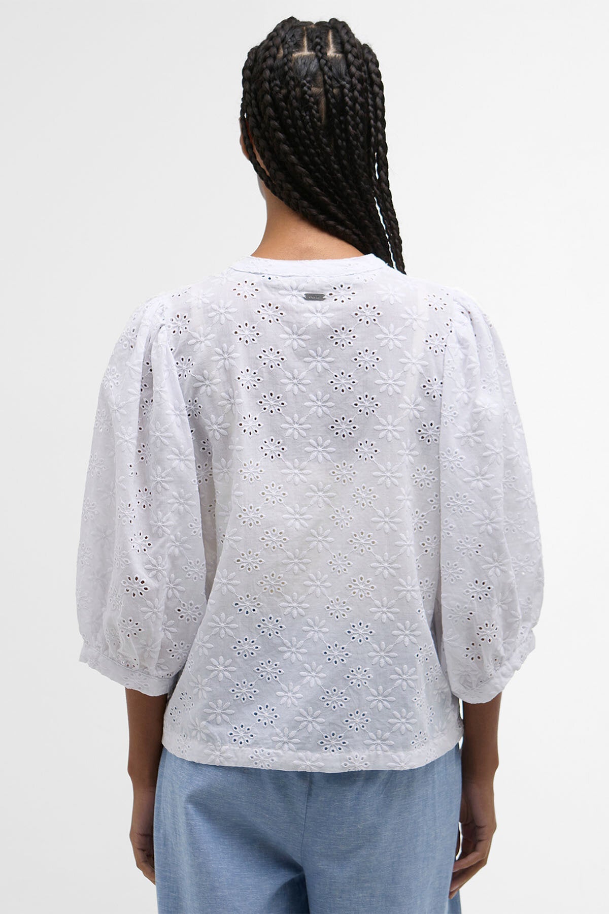 Layla Hemdbluse mit Broderie Anglaise