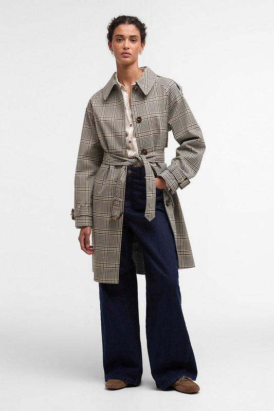Maia Karierter wasserabweisender Trenchcoat