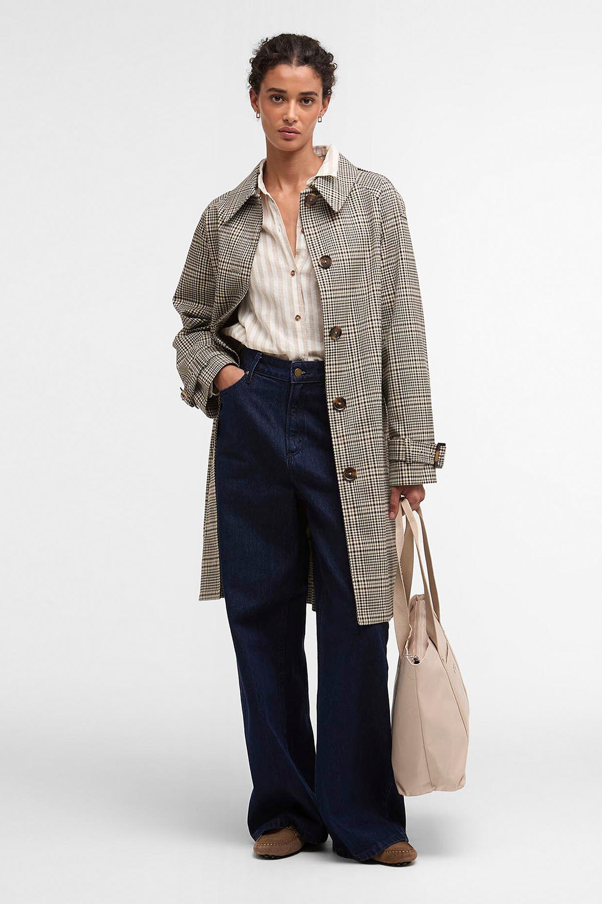 Maia Check Showerproof Trench Coat