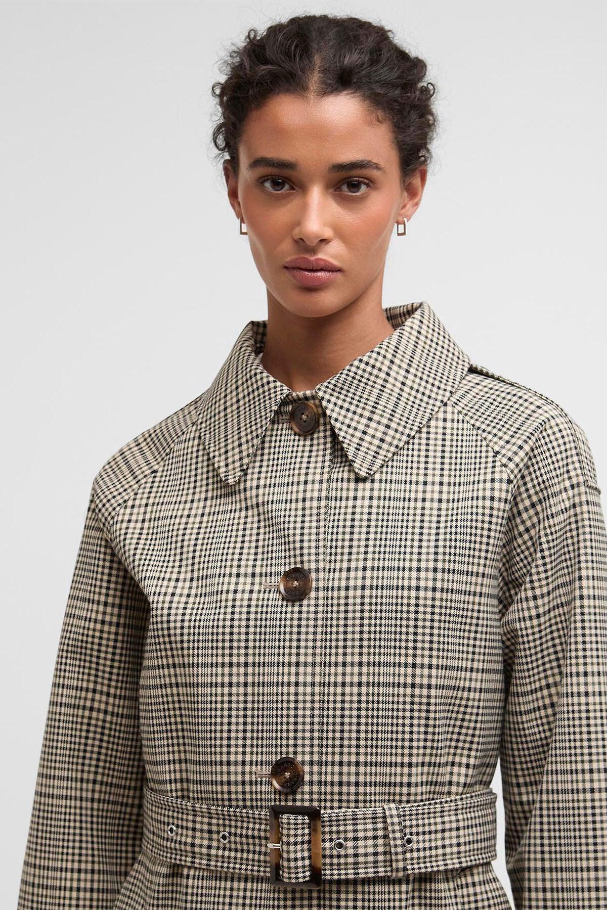 Maia Check Showerproof Trench Coat