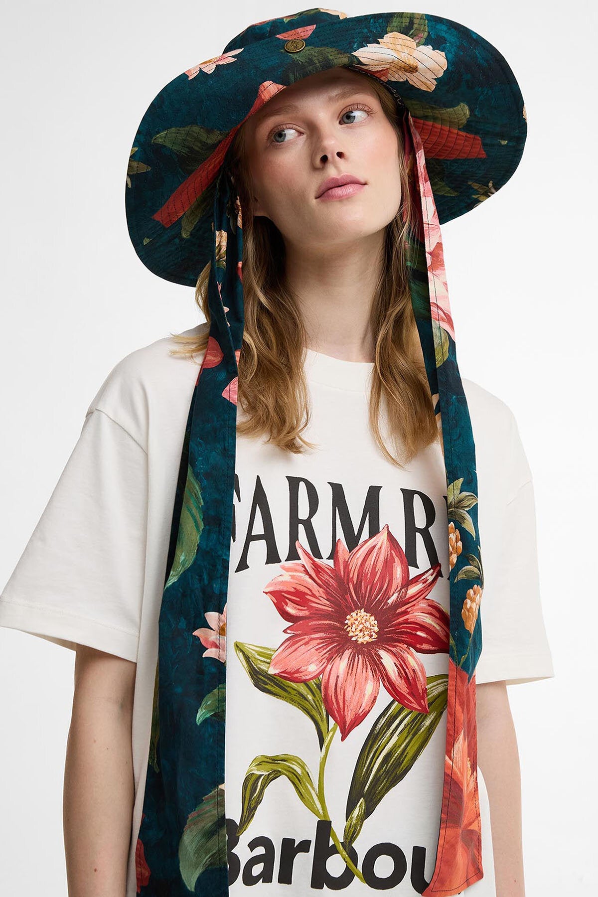 Wildblumen Oversized Grafik-T-Shirt