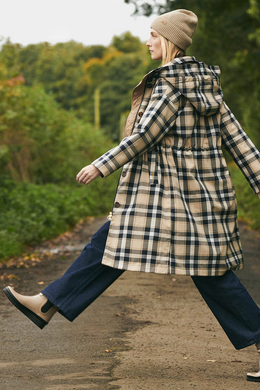 Iris wasserdichte Jacke mit Schottenmuster