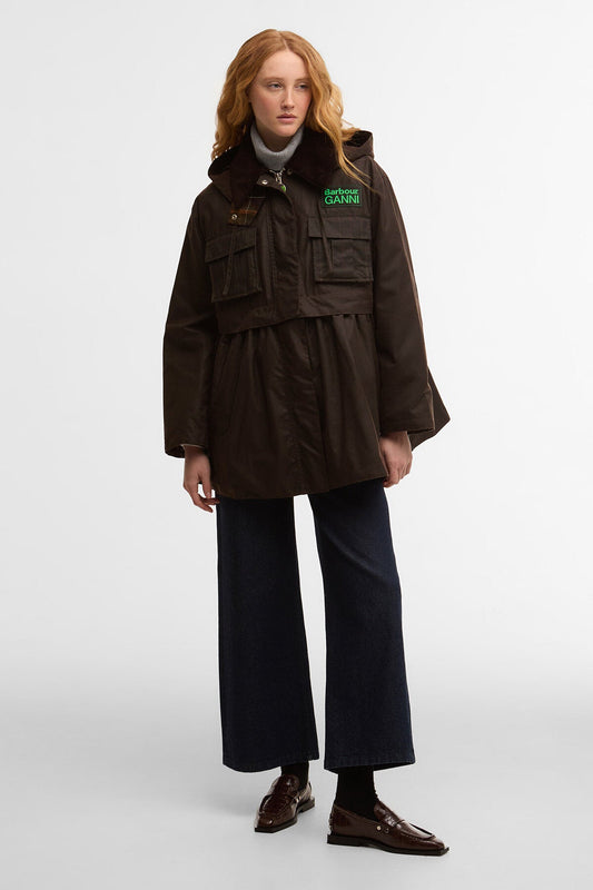 Peplum Waxed Jacket