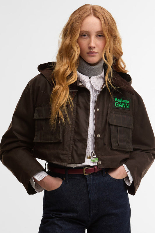Peplum Waxed Jacket