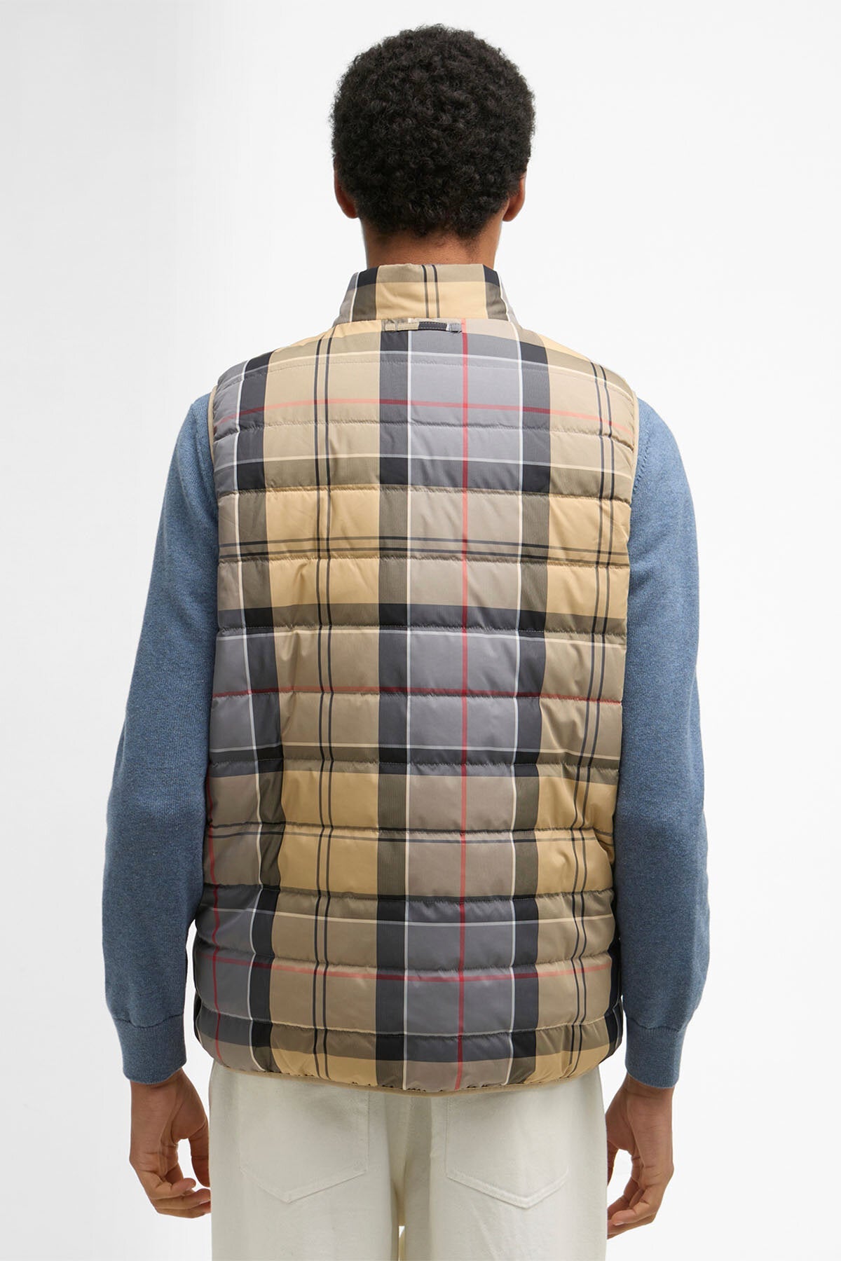 Wendbare karierte Puffer-Gilet