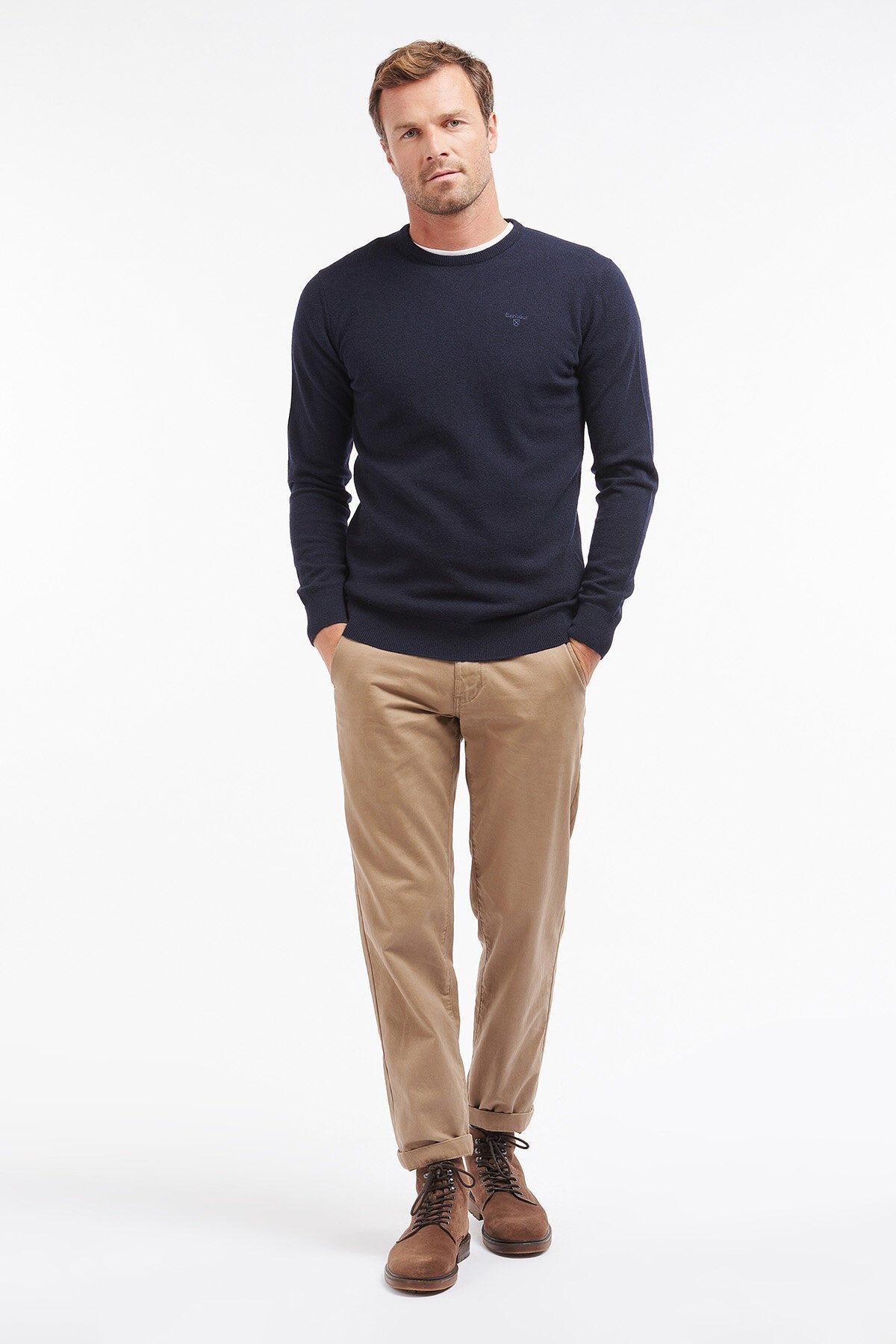 Rundhals-Pullover aus Wolle