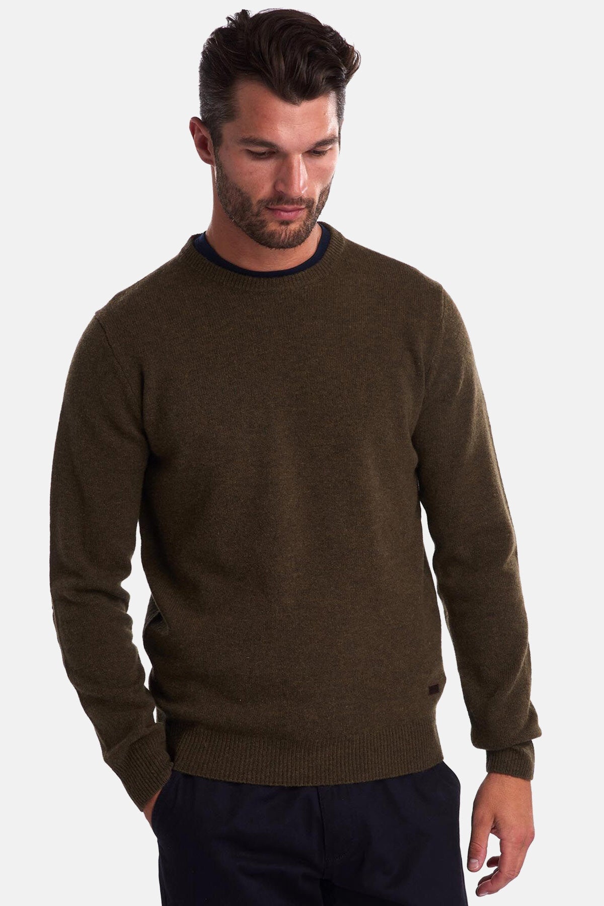 Rundhals-Pullover aus Wolle
