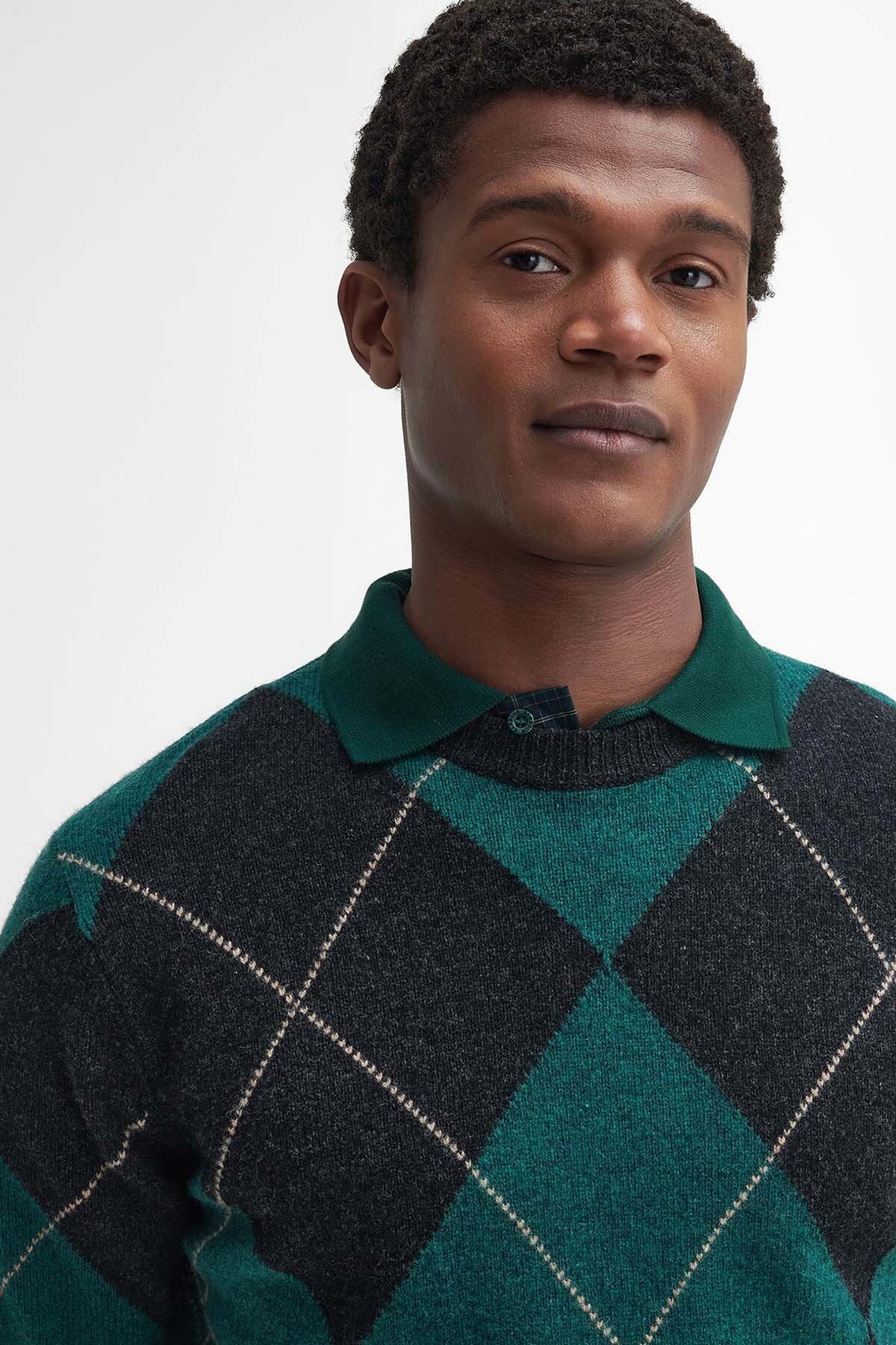 Sutherwell Argyle Pullover mit Rundhalsausschnitt