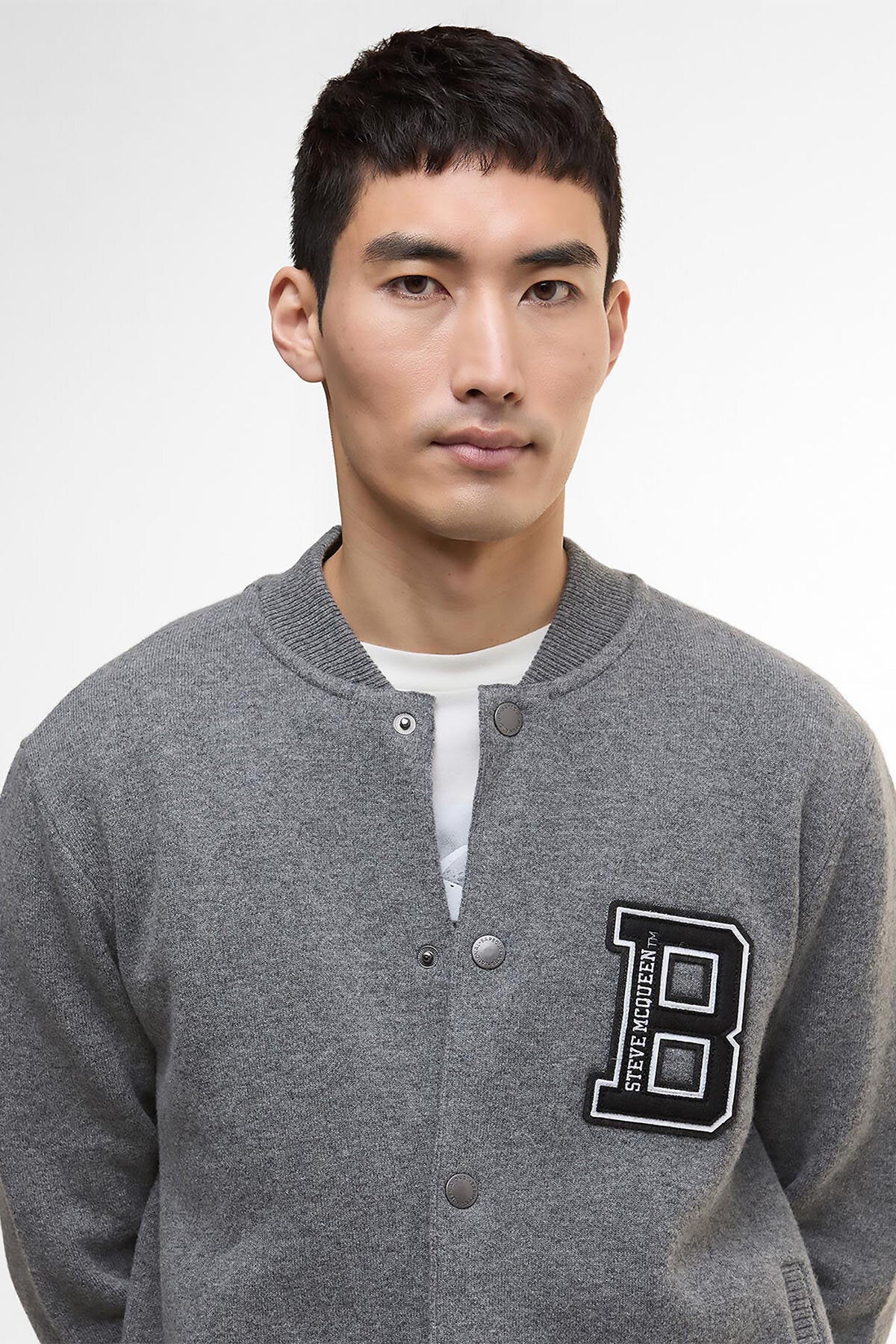 Letterman Knitted Bomber Jacket