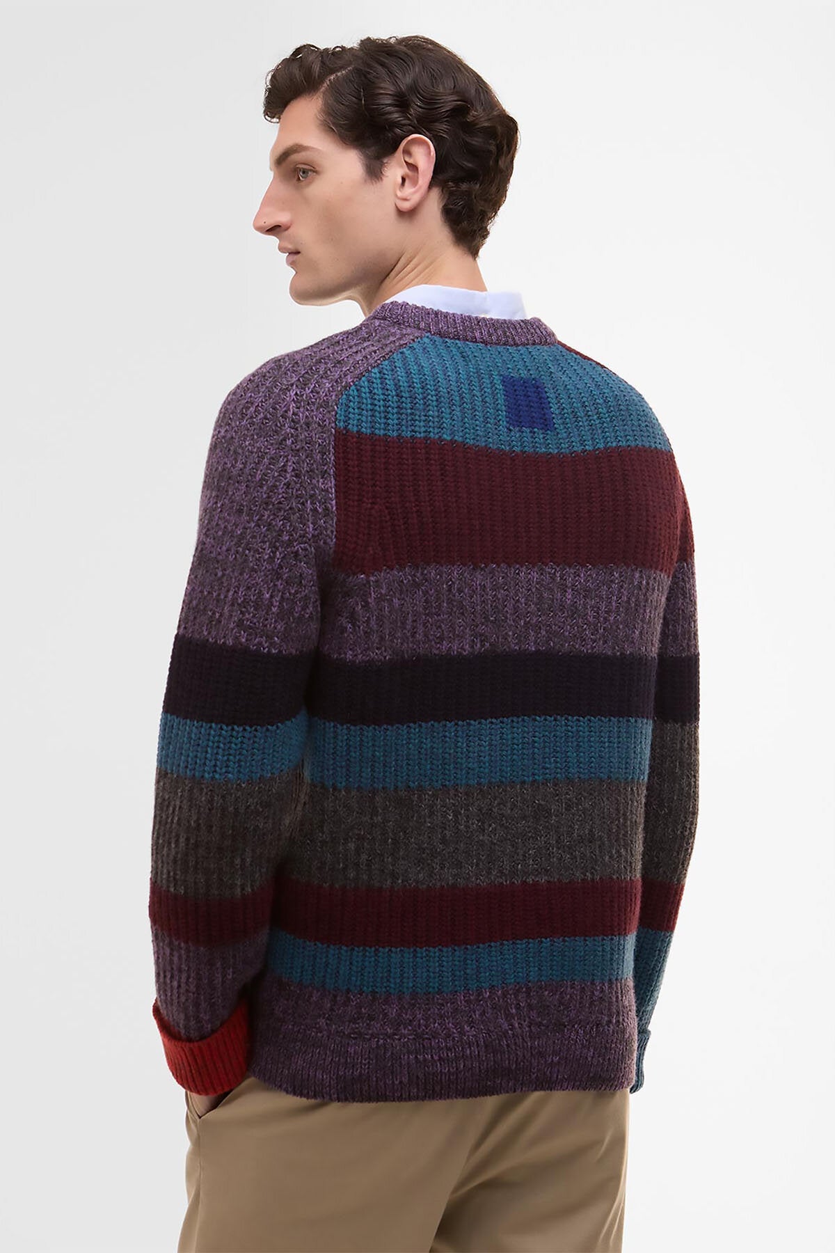 Paul Smith loves Multi Striped Crew Neck Jumper