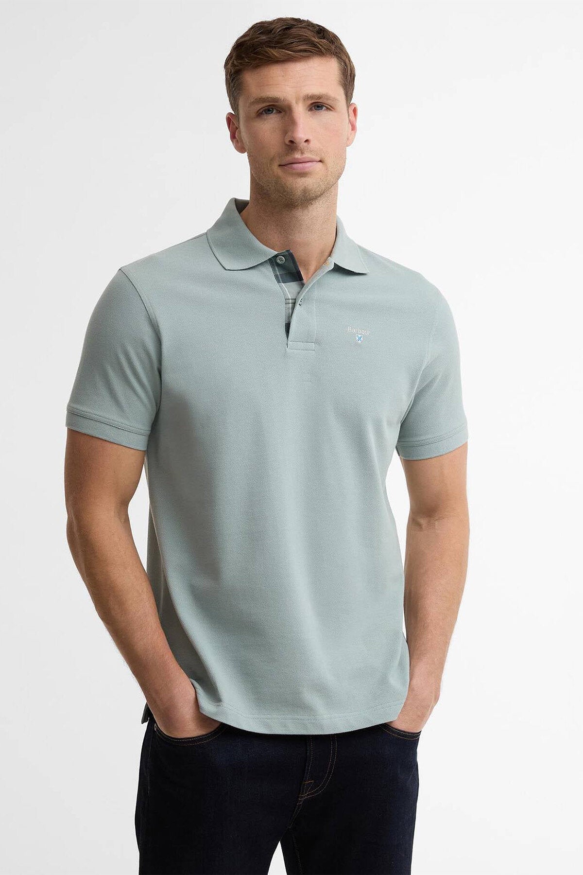 Tartan Pique Tailored Polo Shirt