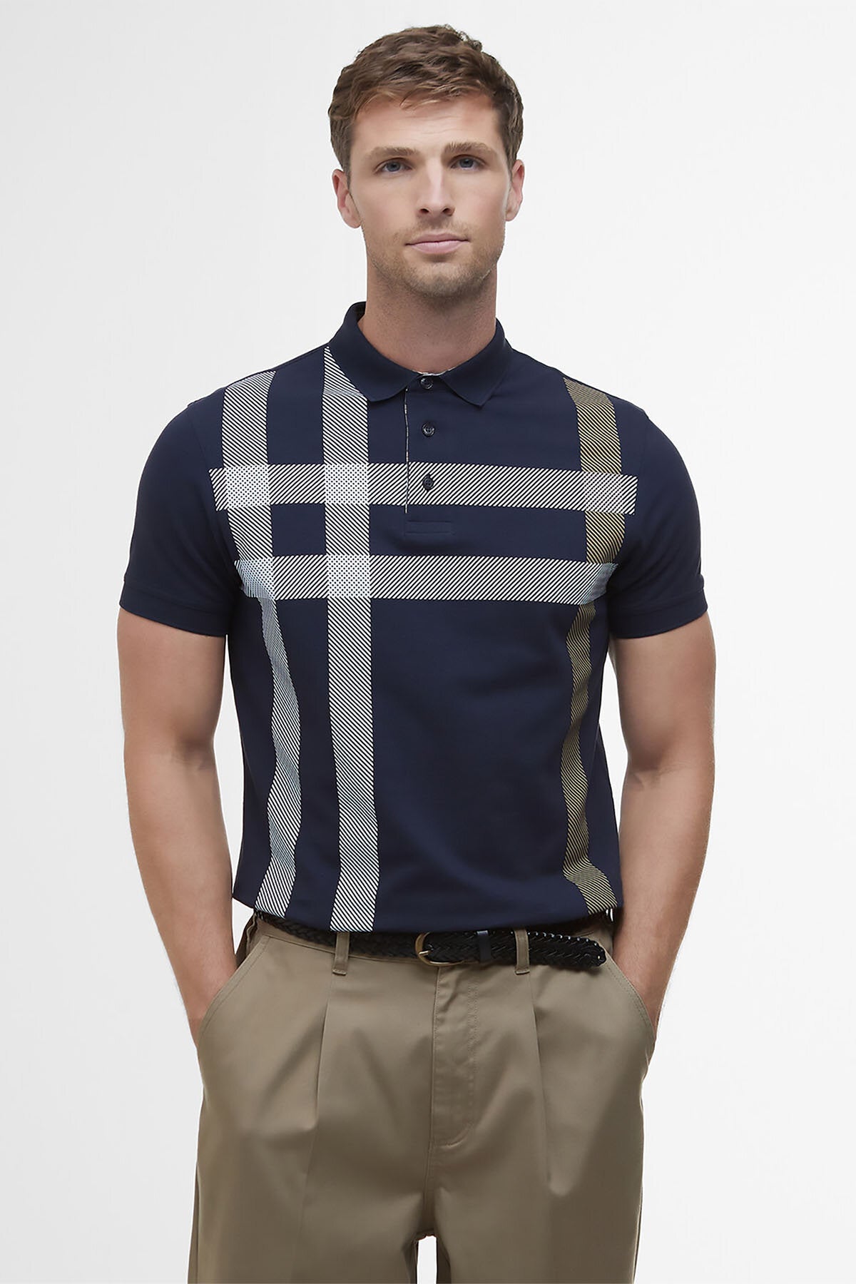 Blaine Oversized Tartan Polo Shirt