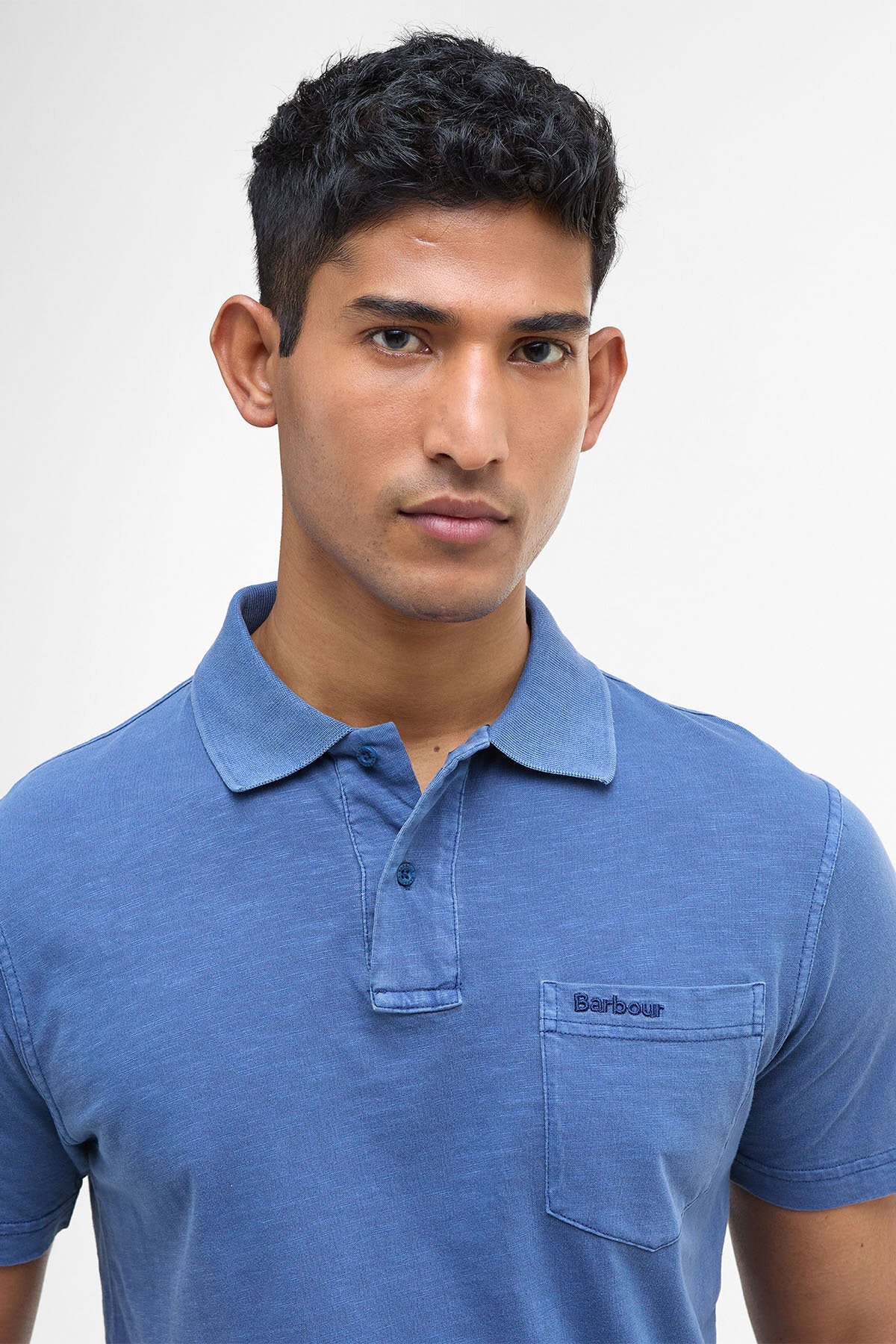 Pigmentgefärbtes Slub-Polo-Shirt